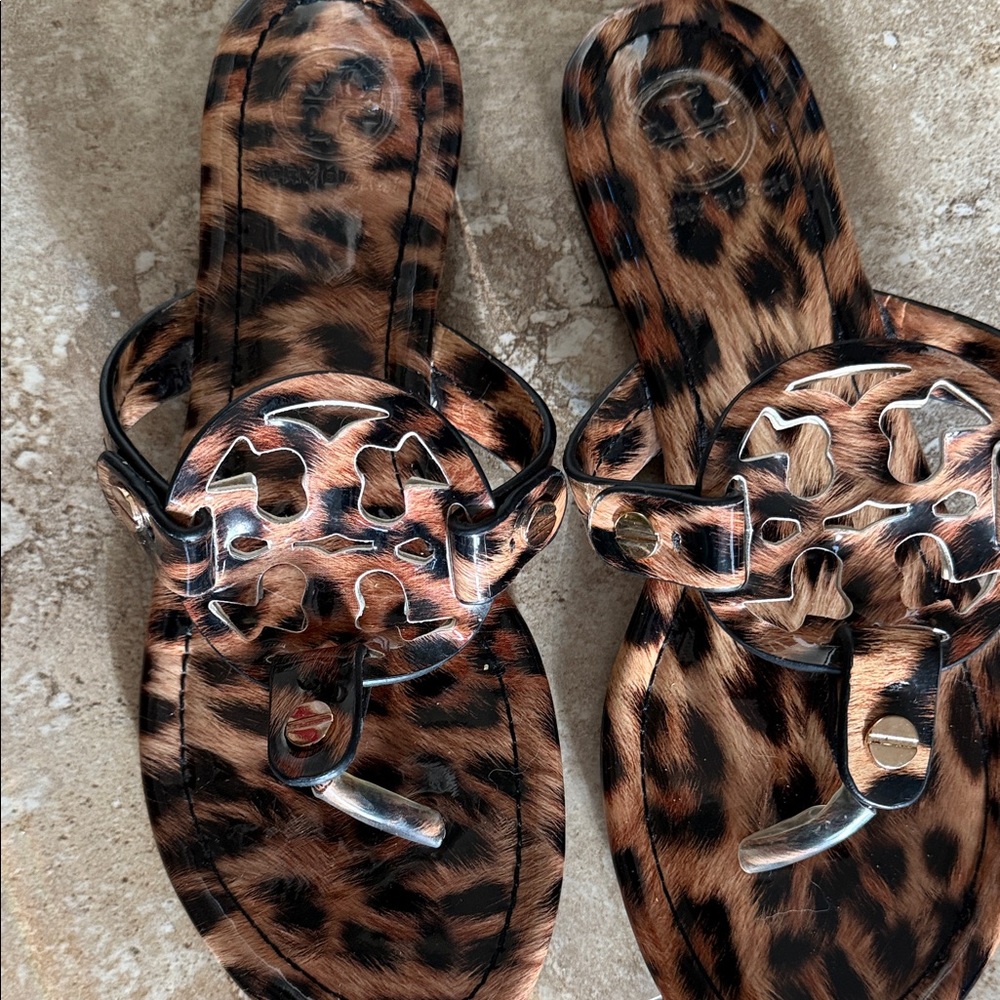 Tory Burch Animal Print Sandals